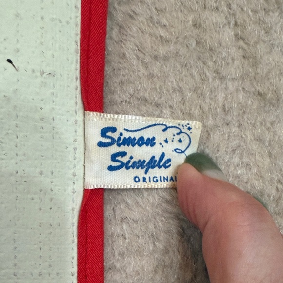 Vintage Snoopy Burlap Backpack with Red Trim - Picture 4 of 5